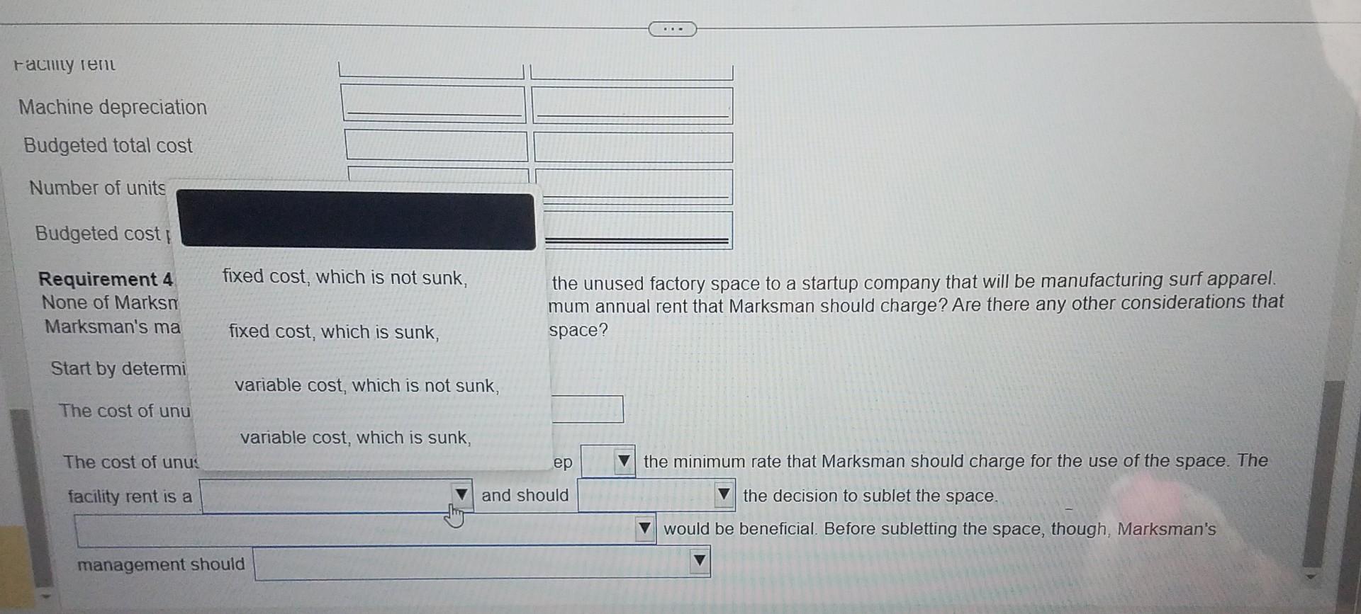 are allocated equally to each unit produced, regardless of model. Currently, Marksman