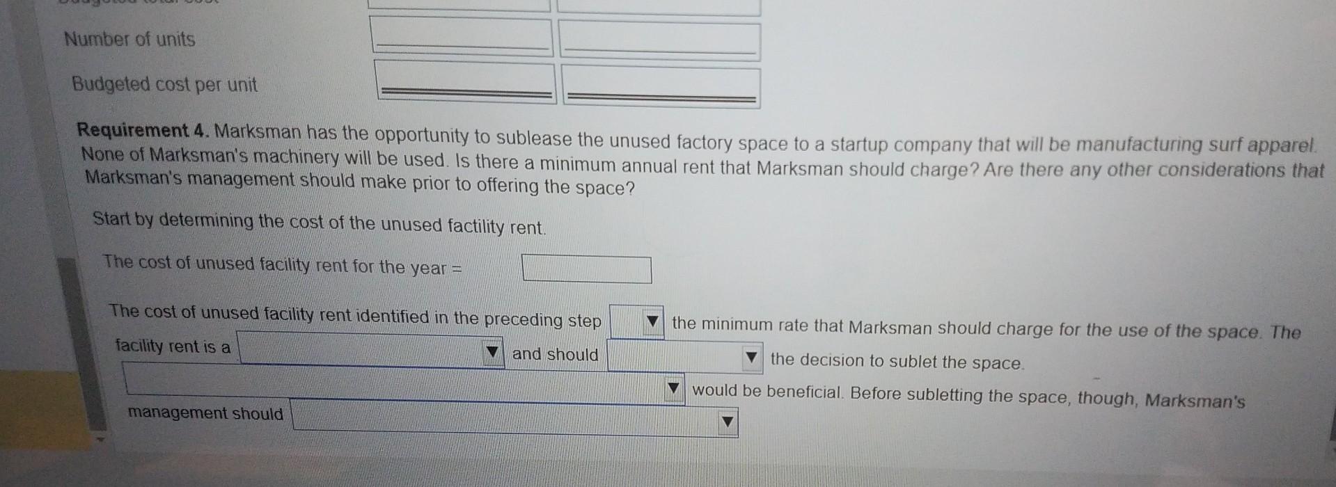 the budgeted information.) (Click the icon to view other information.) Marksman Boards
