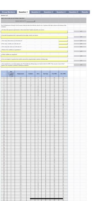 Group Members Question 1 Question 2 Question 3 Question Question 5