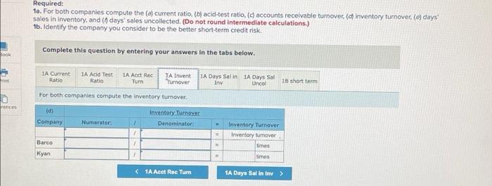 Data from the current year's balance sheets income statement Assets Sales Cash