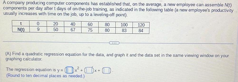 A company producing computer components has established that, on the average, a