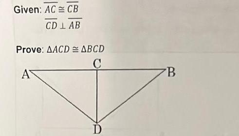Given: ACCB CD LAB Prove: AACDABCD A C B D