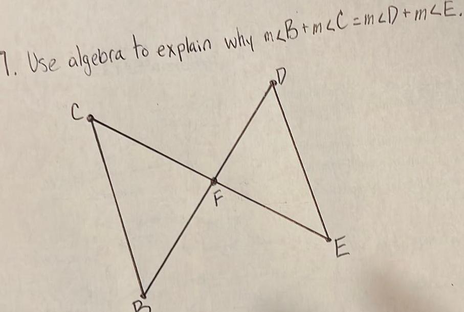 7. Use algebra to explain why m