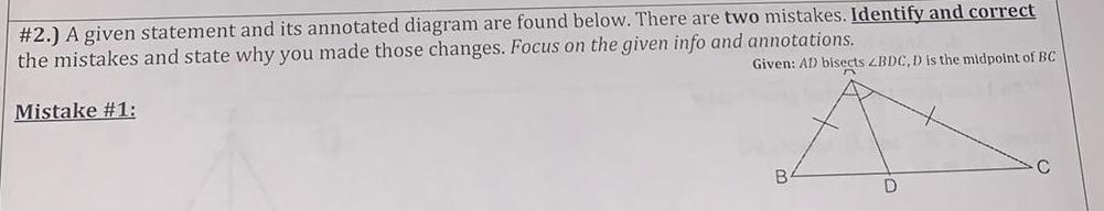 #2.) A given statement and its annotated diagram are found below. There