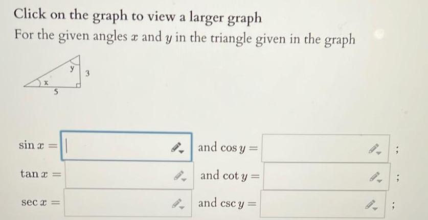 Click on the graph to view a larger graph For the given