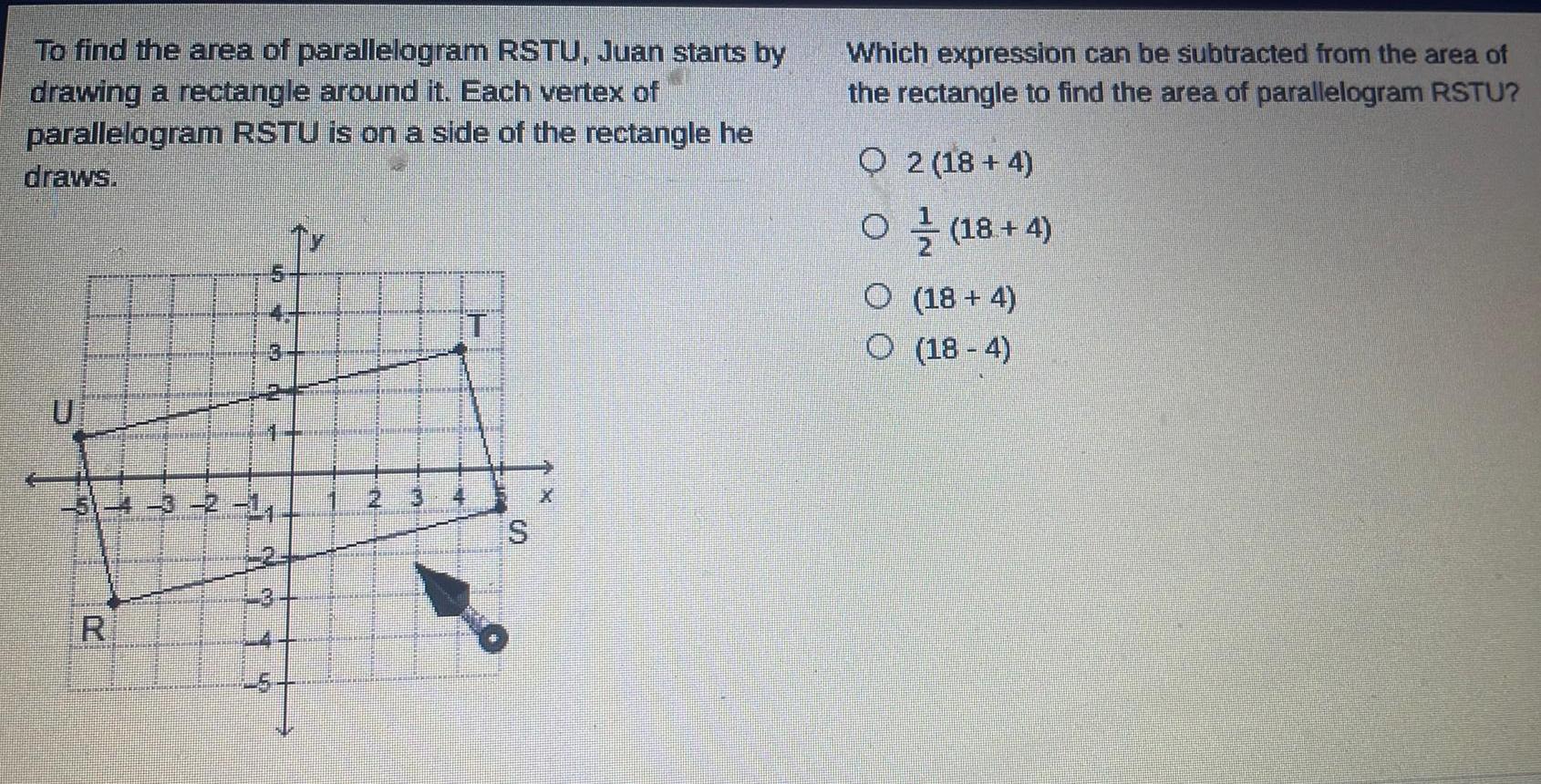 [Solved] To find the area of parallelogram RSTU, J SolutionInn