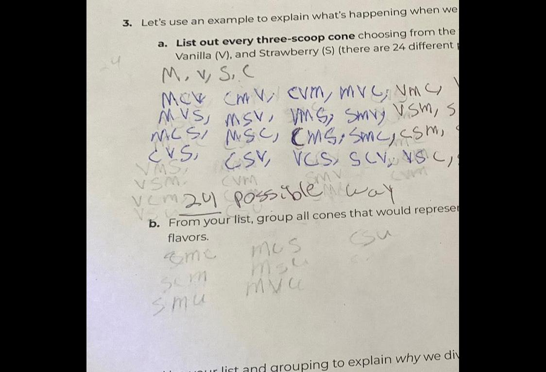 3. Let's use an example to explain what's happening when we a.