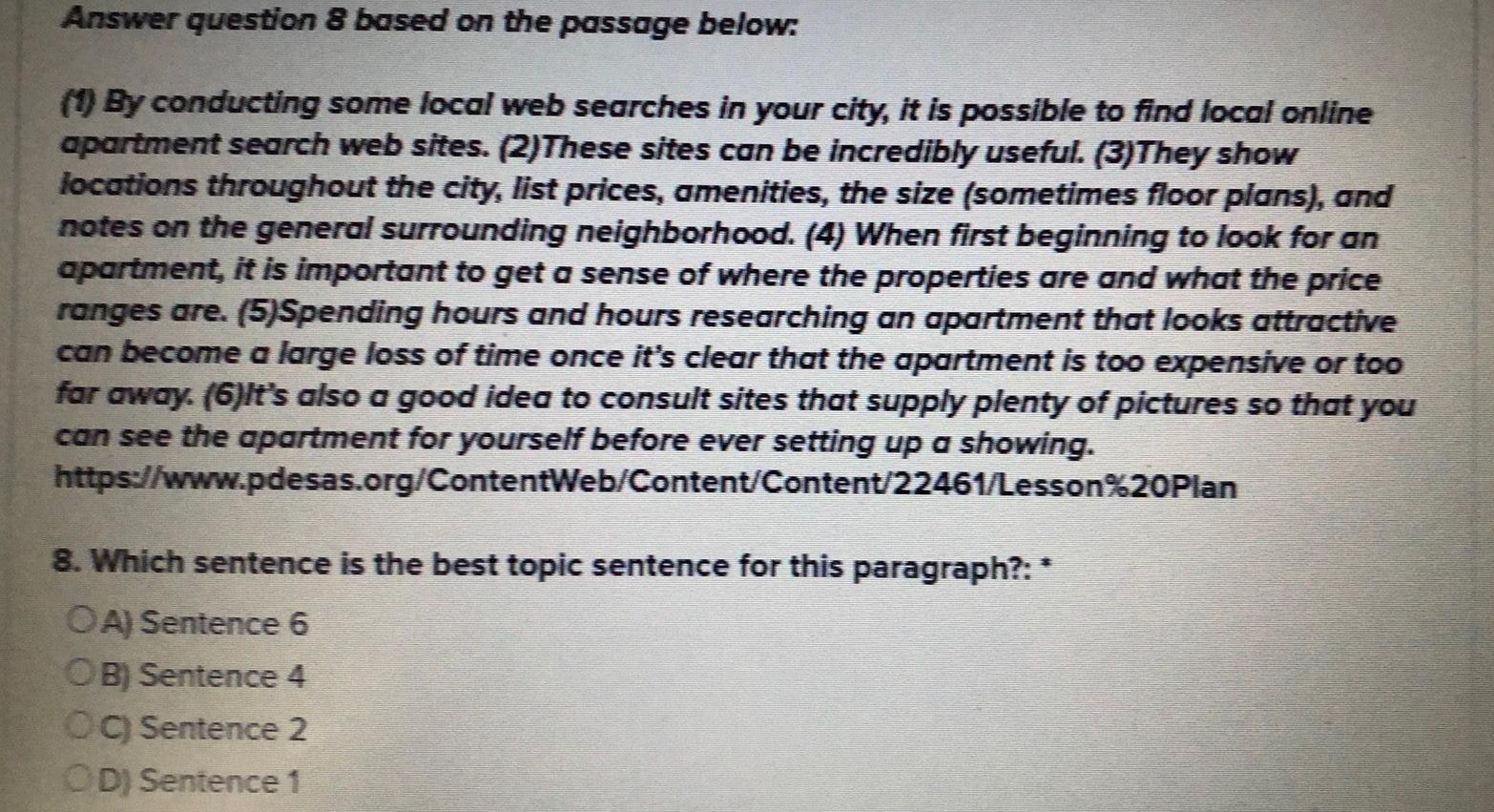 Answer question 8 based on the passage below: (1) By conducting some