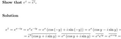 Show that e. Solution e = ei = ee = e (cos