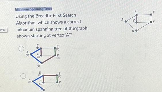 aved Minimum Spanning Trees Using the Breadth-First Search Algorithm, which shows a