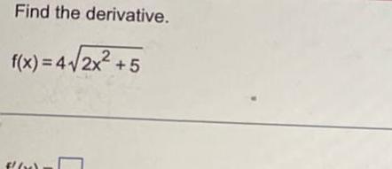 Find the derivative. f(x)=42x+5
