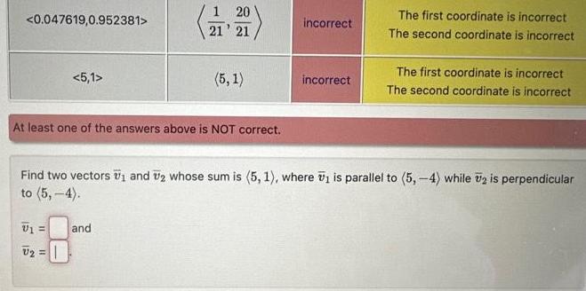  1 20 21 21 incorrect The first coordinate is incorrect The