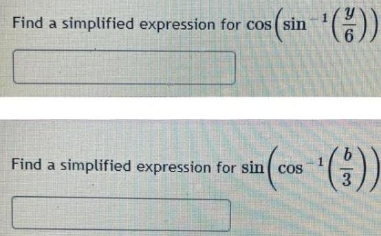 Find a simplified expression for cos sin os (sin '()) 6 in(cos