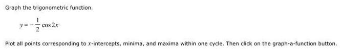 Graph the trigonometric function. 1 -cos 2x Plot all points corresponding to
