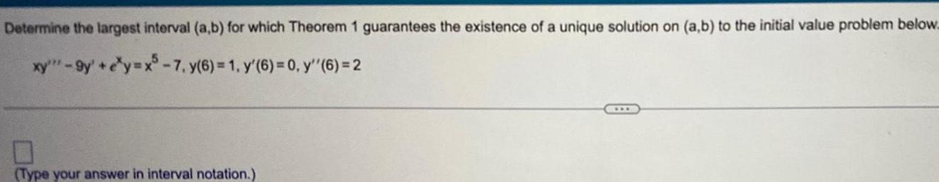 Determine the largest interval (a,b) for which Theorem 1 guarantees the existence