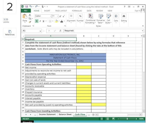 Indirect Method using Excel's SUM Function and Multi- tab References Innovation Electronics,