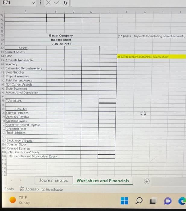 all transactions to the nearest cent. Chart of Accounts Name of Account