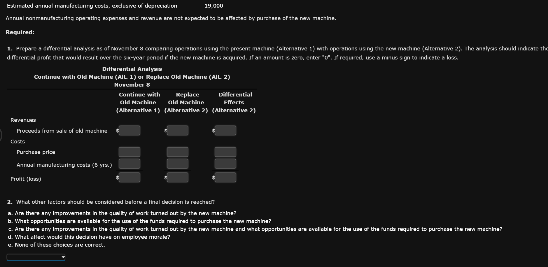 a machine that has been used in its factory for four years.