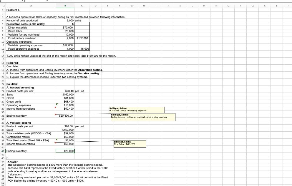 A 1 Problem 4 2 3 C D E F G H