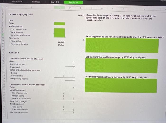 H G#: 3 4 Data 5 Sales 6 Variable costs: B 9