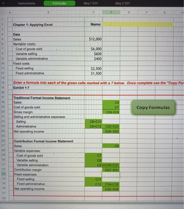 10 Cost of goods sold Variable selling Variable administrative Fixed costs: 11