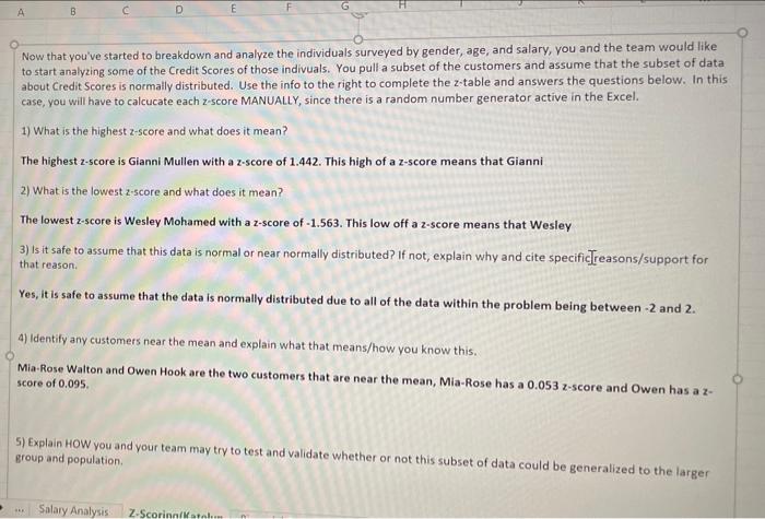 A B E Now that you've started to breakdown and analyze the