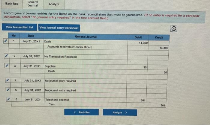the accountant for Midwest Imports downloaded the company's July 31, 20X1, bank