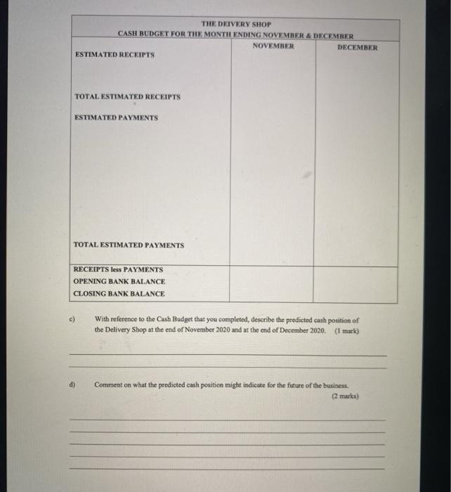 small transport business that delivers packages. Lin is looking at ways to