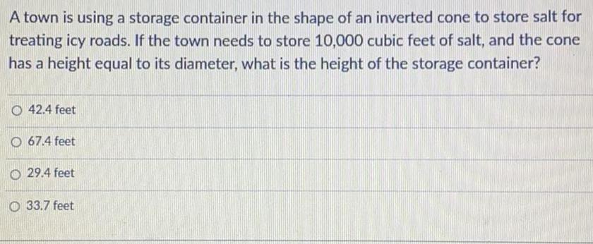 A town is using a storage container in the shape of an