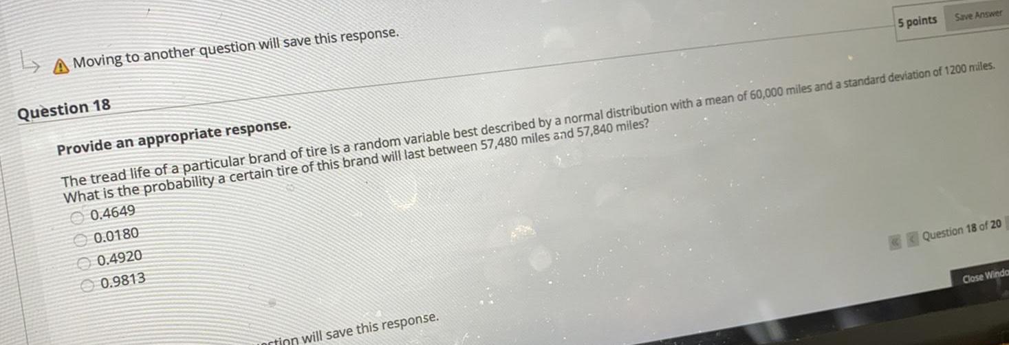 Moving to another question will save this response. Question 18 Provide an