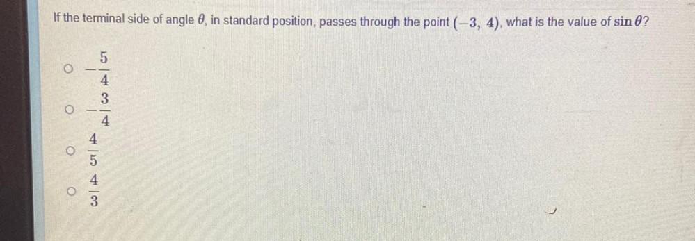 00 O 4 3 4 0 If the terminal side of angle