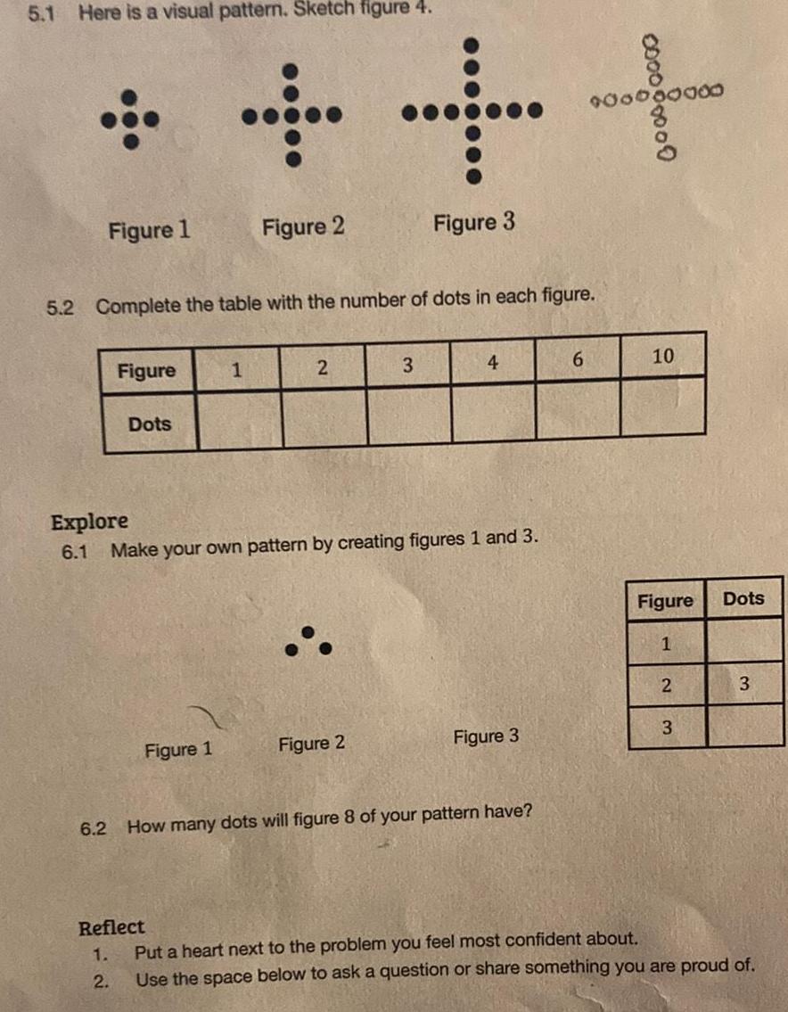5.1 Here is a visual pattern. Sketch figure 4. 80000008 ++++ Figure