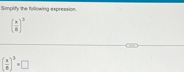 Simplify the following expression.