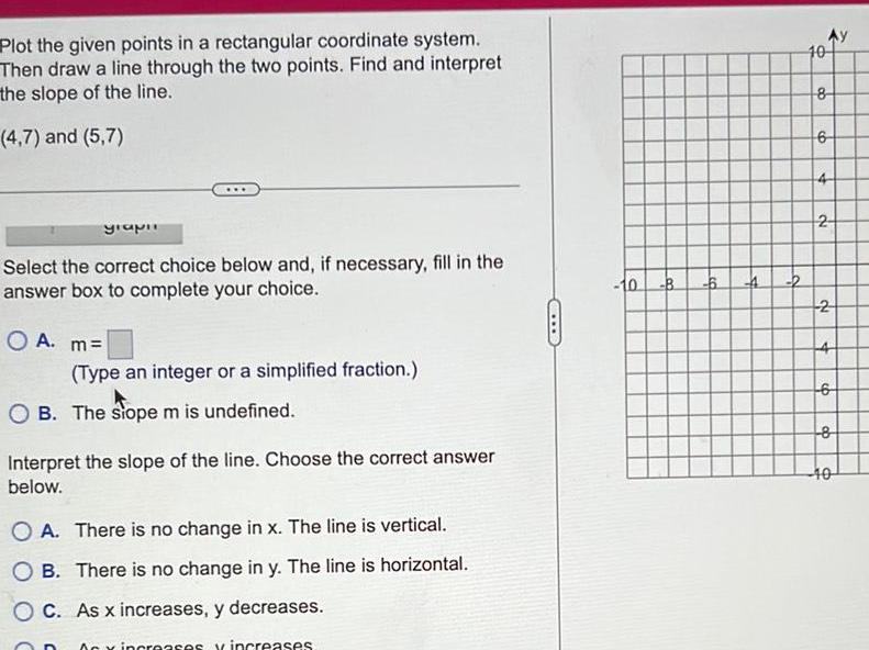 a line through the two points Find and interpret the slope of