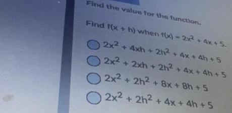 f x 2x 4x 5 2x 4xh 2h 4x 4h 5 2x