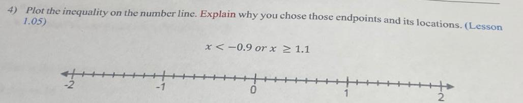 chose those endpoints and its locations Lesson 1 05 1 x 0