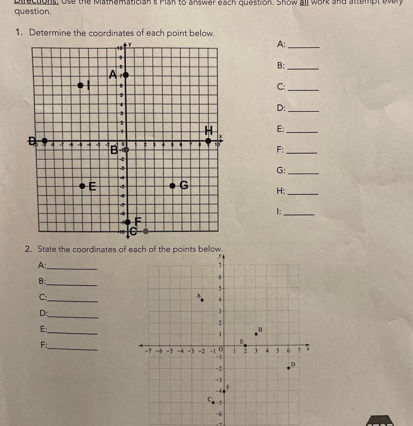  question Use the Mathematician s Plan to answer each question Show