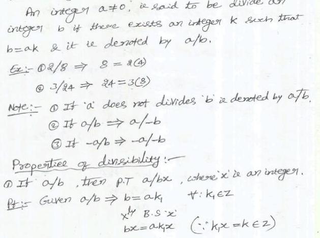  An integer a 40 it said to be divide integer b