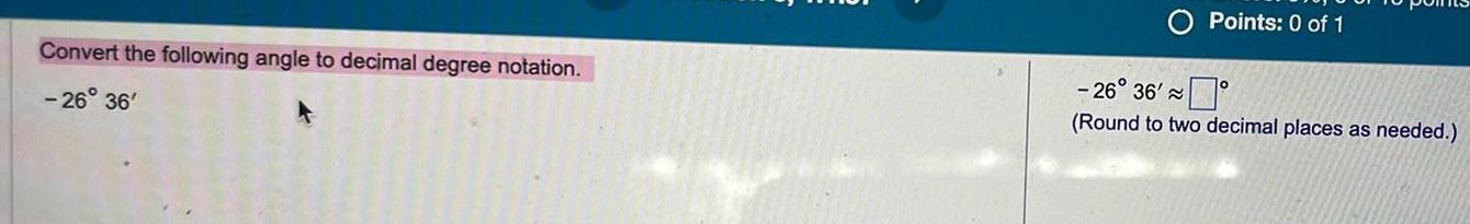 0 of 1 26 36 7 Round to two decimal places as
