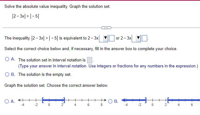 5 The inequality 12 3x 5 is equivalent to 2 3x or