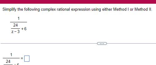 Method II 1 24 Z 3 1 24 C 6