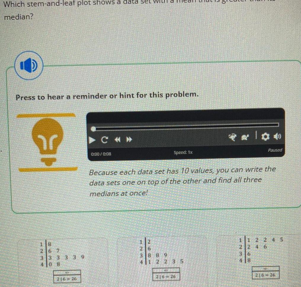 D Press to hear a reminder or hint for this problem r