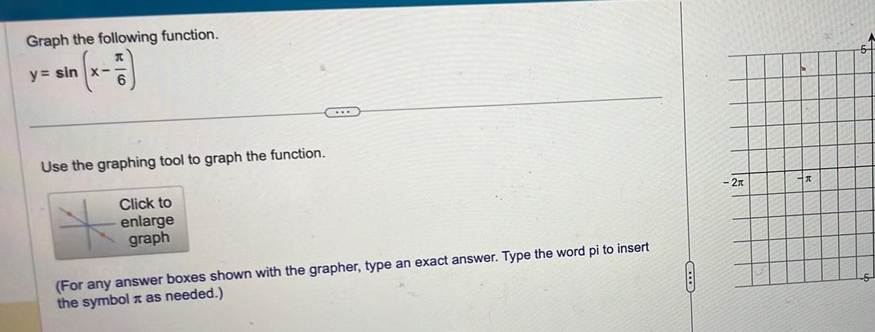 graphing tool to graph the function Click to enlarge graph For any