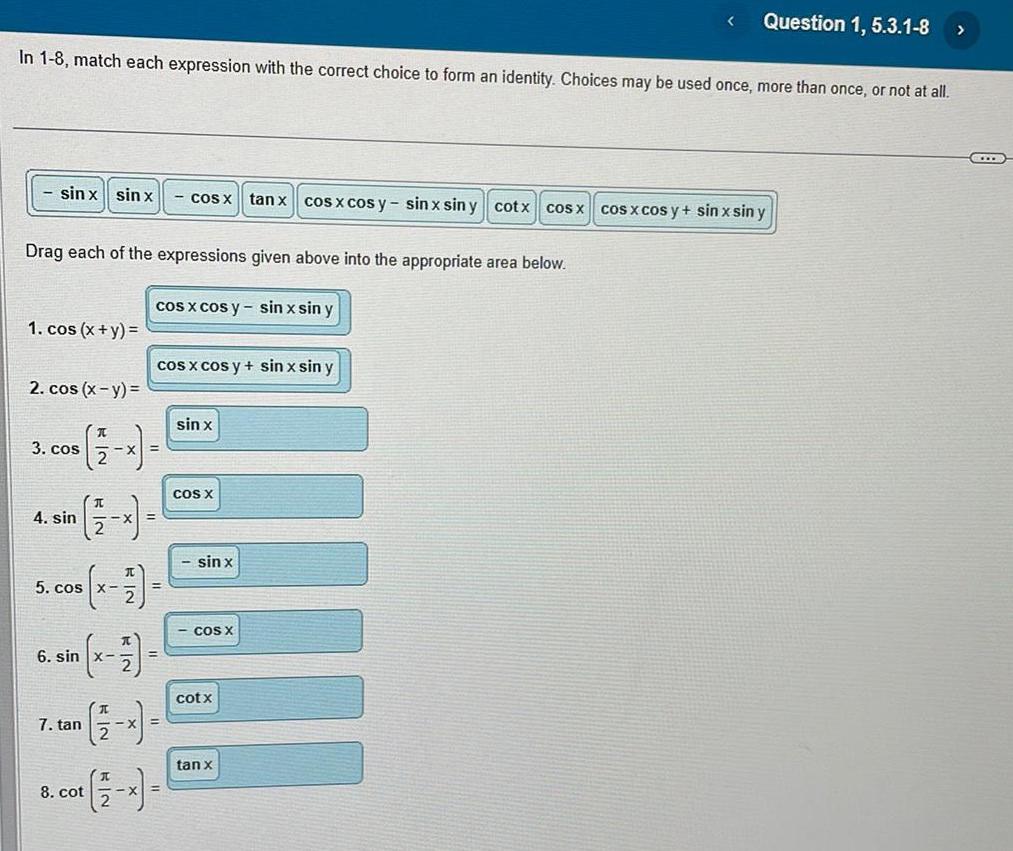 form an identity Choices may be used once more than once or