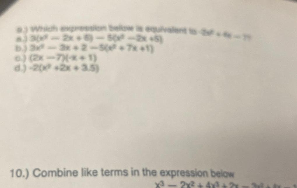 2x 5 b 3x 3x 2 5 7x 1 0 2x 7