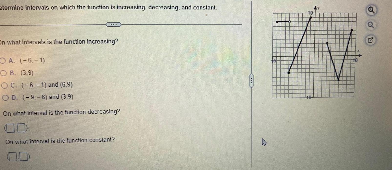 etermine intervals on which the function is increasing decreasing and constant