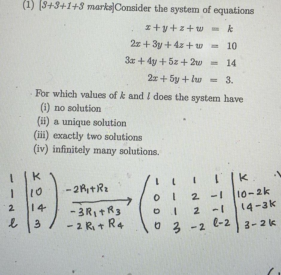  1 2 l 1 3 3 1 3 marks Consider the