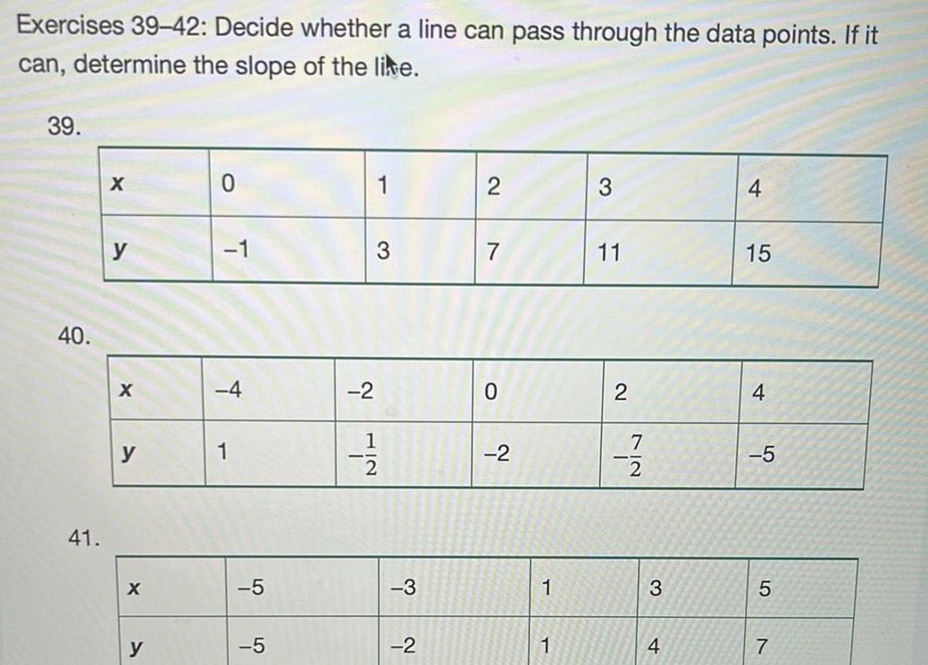 data points If it can determine the slope of the like 39