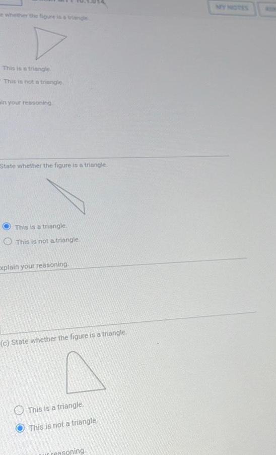 e whether the figure is a triangle D This is a