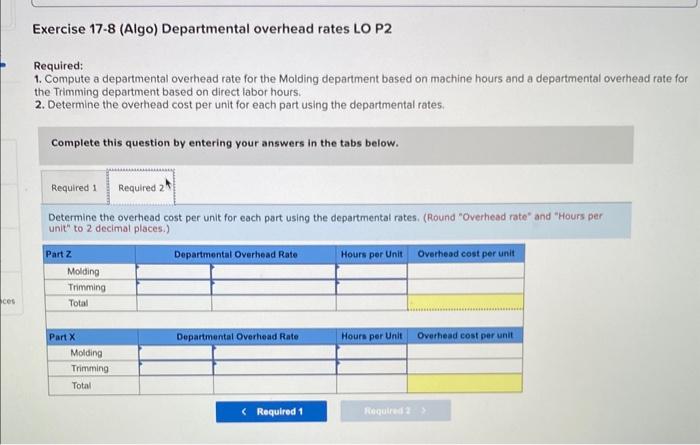 hours (MH) in Molding and 25,000 direct labor hours (DLH) in Trimming.